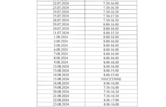 Przejdź do wpisu HARMONOGRAM PRACY PORADNI W OKRESIE WAKACYJNYM